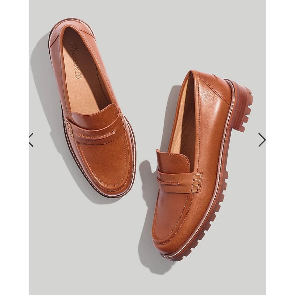Madewell $158 Corinne Lugsole Loafer Dried Maple Size 9 NE526